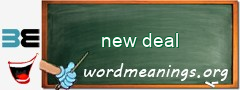 WordMeaning blackboard for new deal